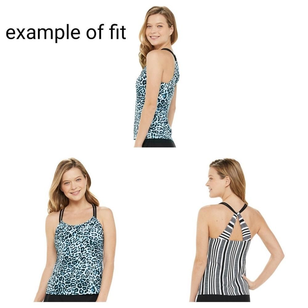 NEXT Blue Dalmatian Print Tankini Swim Bikini Top 32 B/C - Picture 7 of 10
